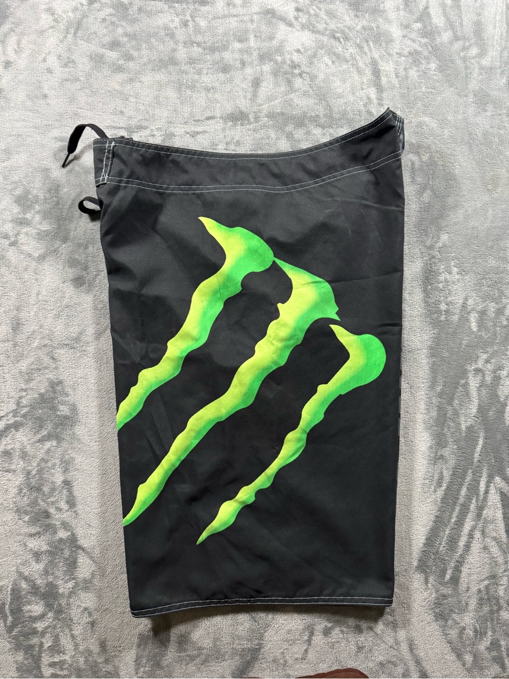Black Boardshorts with Green Logo - Men